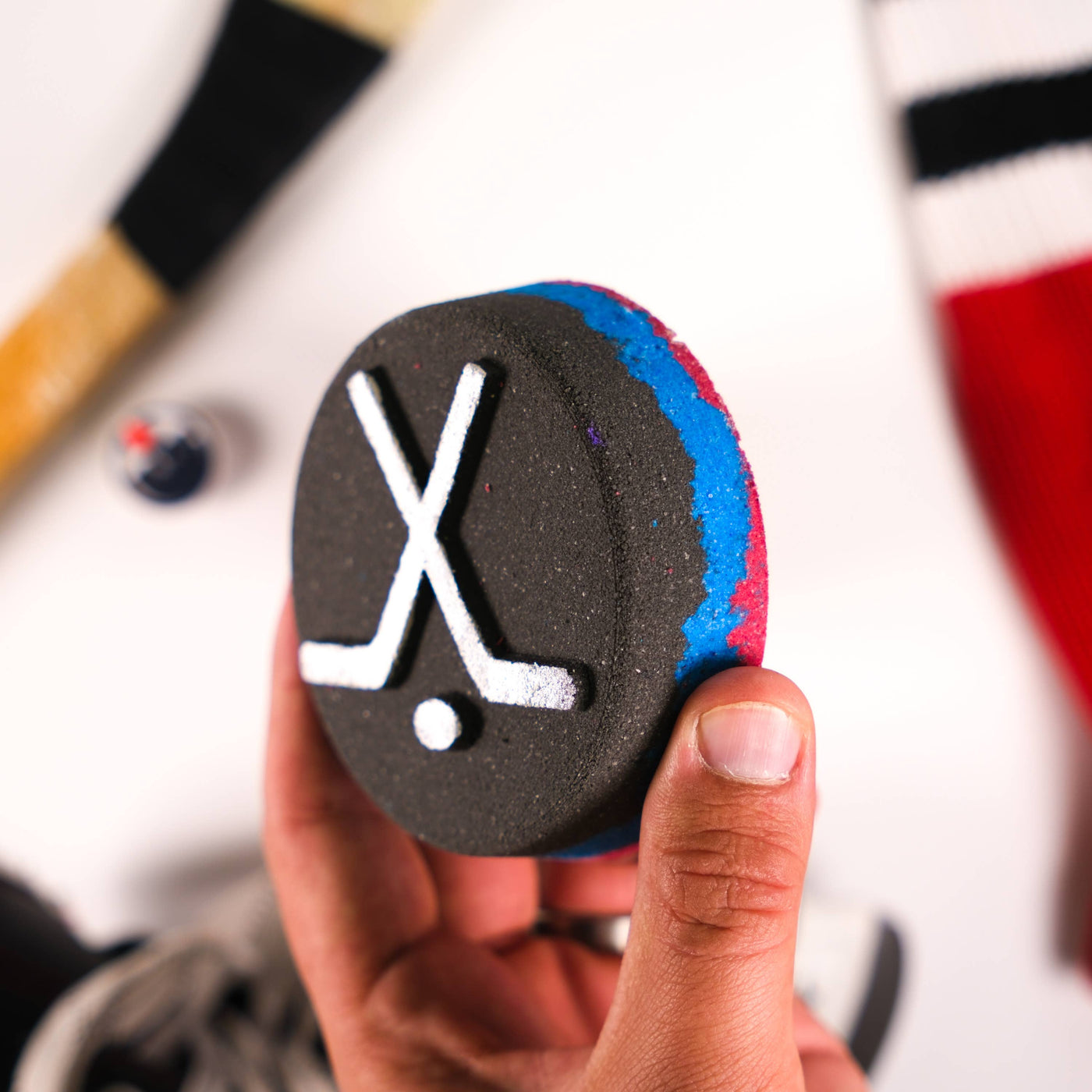 Hockey Puck Bath Bomb + Shoe Charm