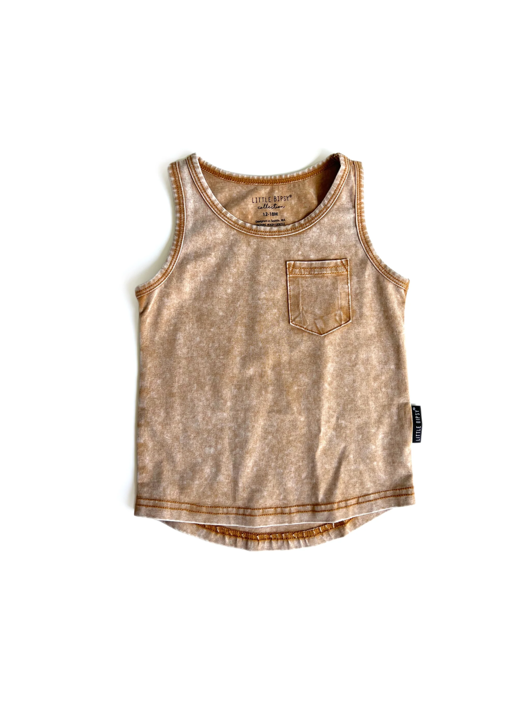 Kids Acid Wash Tank | Sand (12-18M)