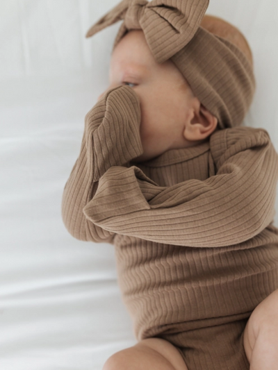 Ribbed Bodysuit | Cappuccino (NB-12M)