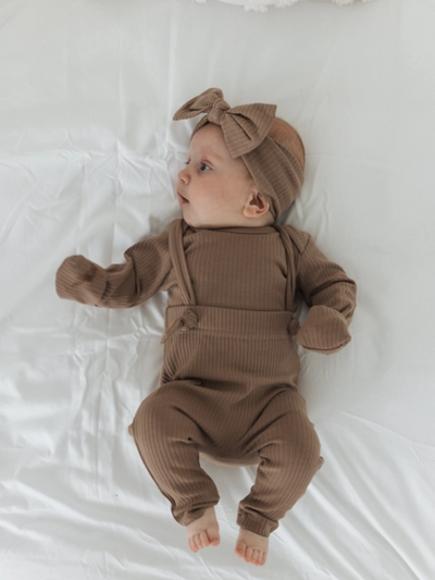 Ribbed Bodysuit | Cappuccino (NB-12M)