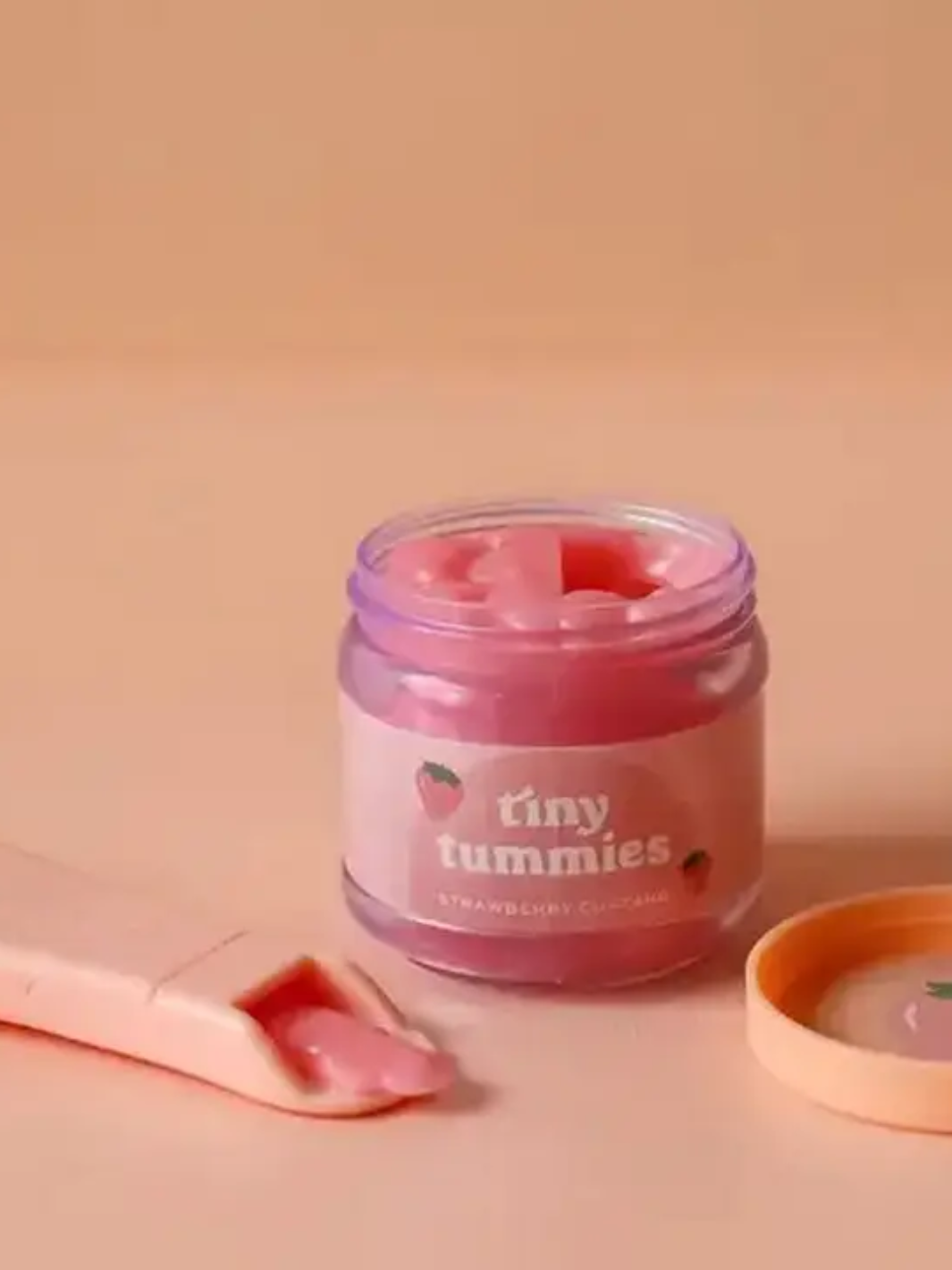 Tiny Tummies | Strawberry Jelly Food | Jar and Spoon