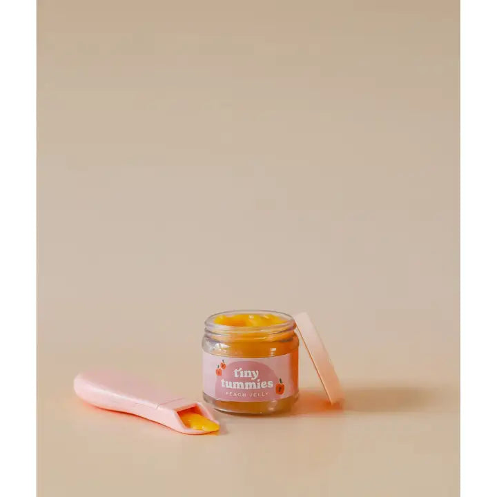 Tiny Tummies | Peach Jelly Food | Jar and Spoon